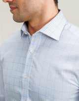 Check Dress Shirt – Blue and Light Brown
