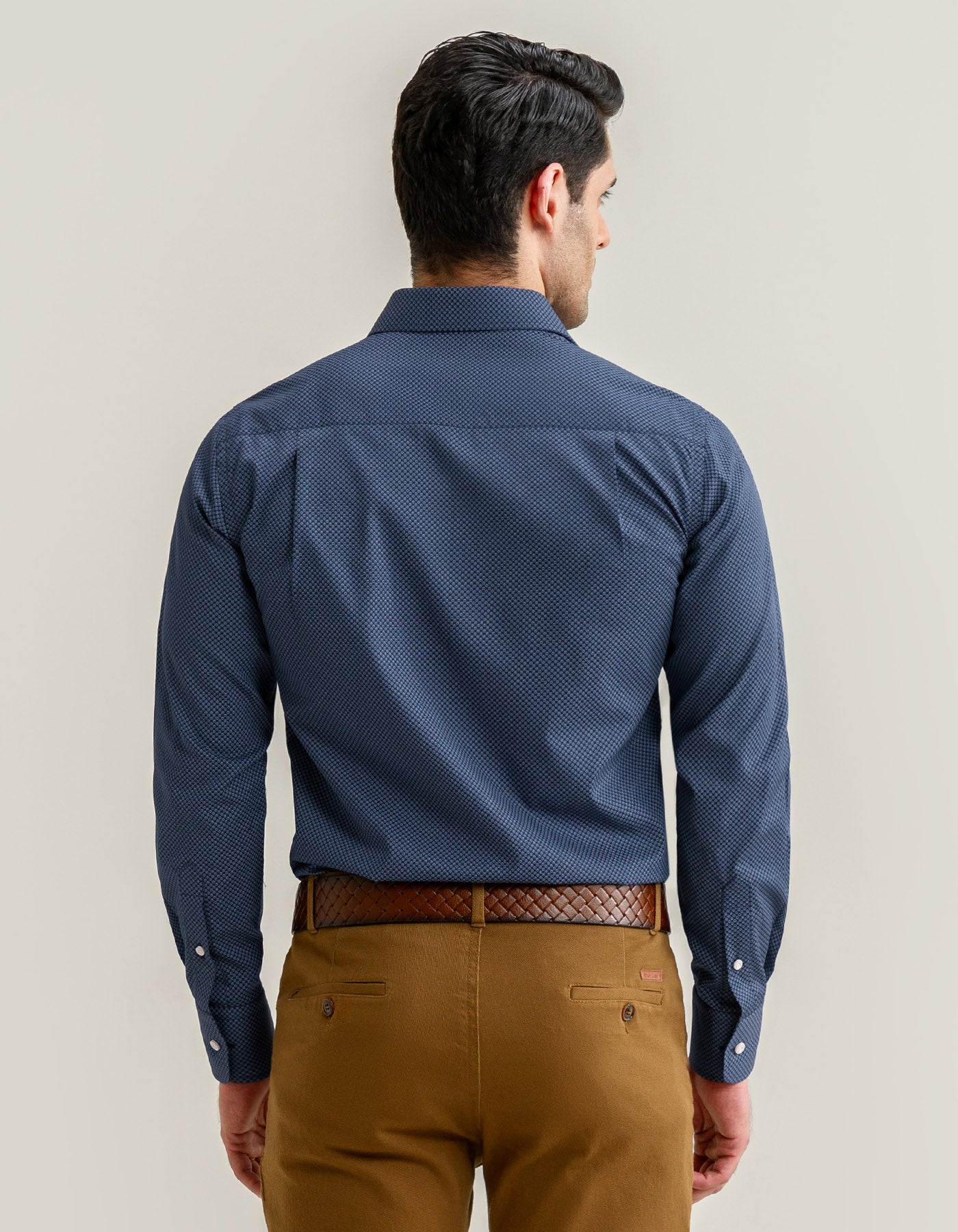 Mini Floral Print Shirt – Navy Blue
