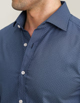 Mini Floral Print Shirt – Navy Blue