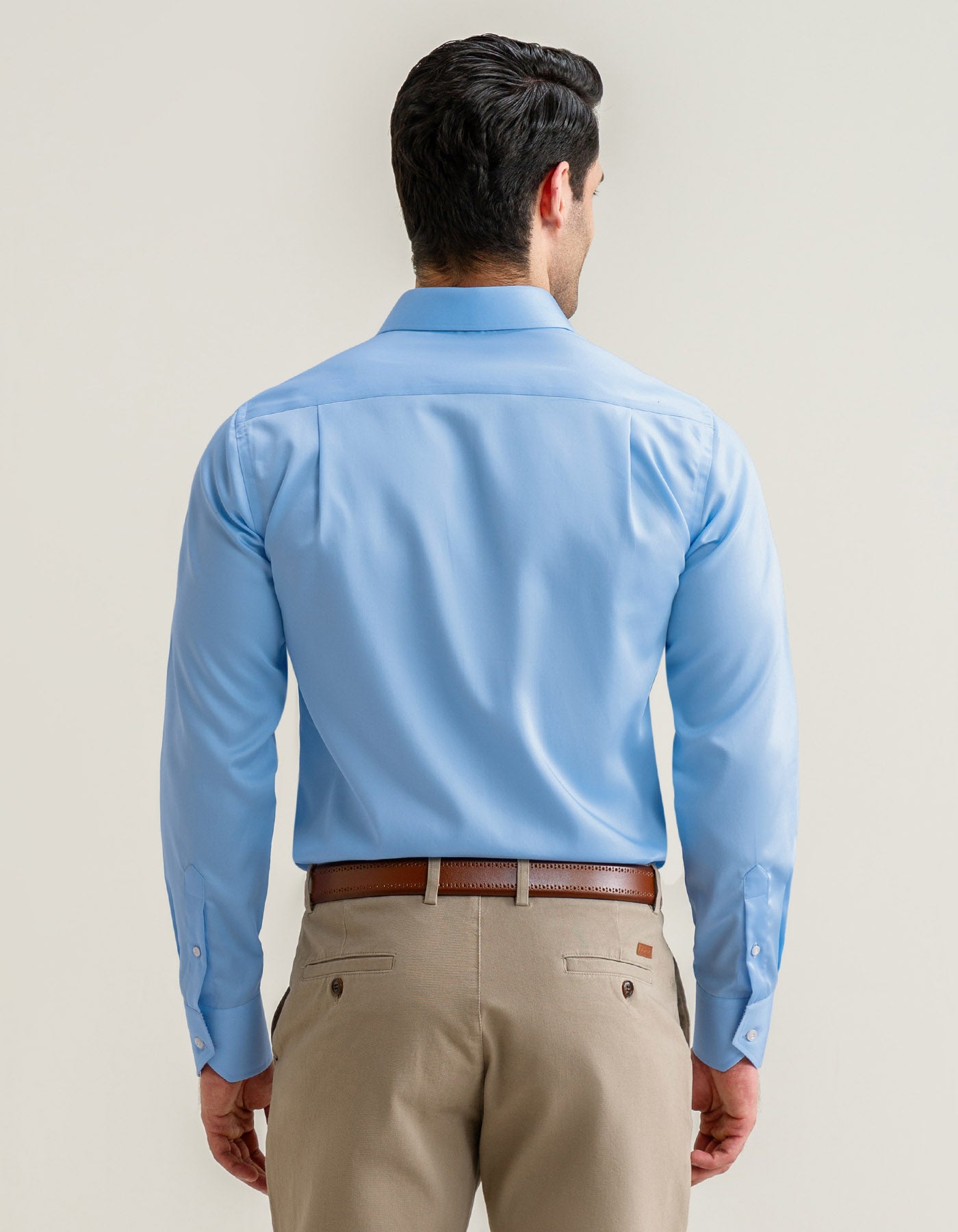 Sky Blue Designer Satin Shirt
