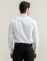 Easy Care White Satin Shirt