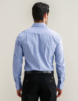 Easy Care Formal Check Shirt – Light Blue