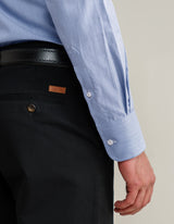 Easy Care Formal Check Shirt – Light Blue
