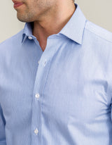Easy Care Formal Check Shirt – Light Blue