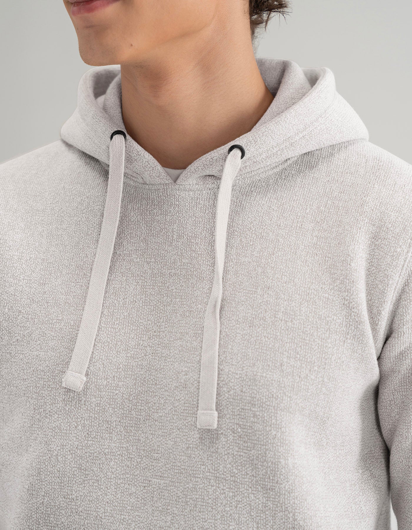 Beige Textured Pullover Nantucket Hoodie