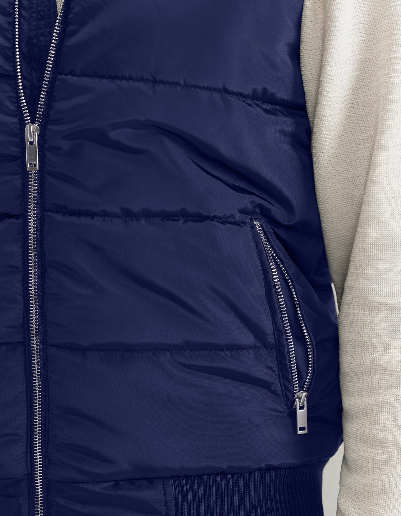 Navy Hooded Gilet Jacket