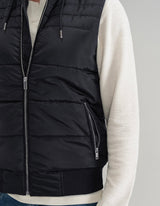 Black Hooded Gilet Jacket