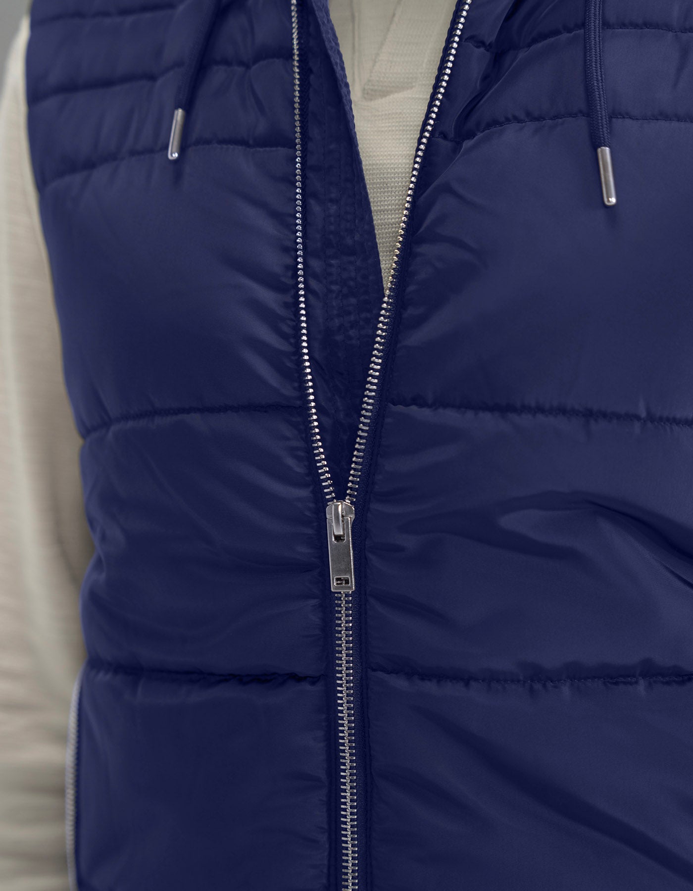 Navy Hooded Gilet Jacket