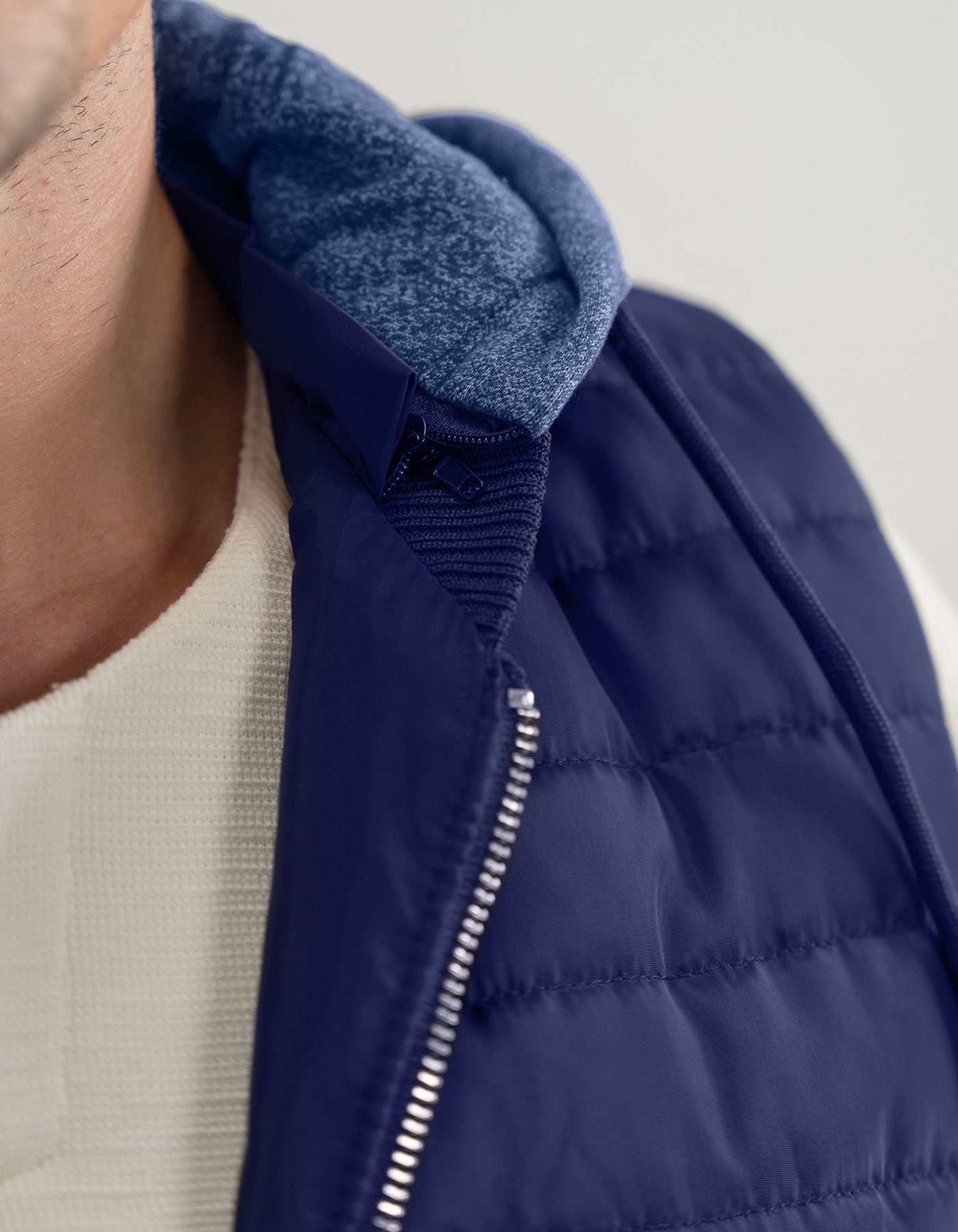 Navy Hooded Gilet Jacket