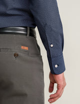 Patterned Dress Shirt – Navy Blue