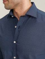 Patterned Dress Shirt – Navy Blue