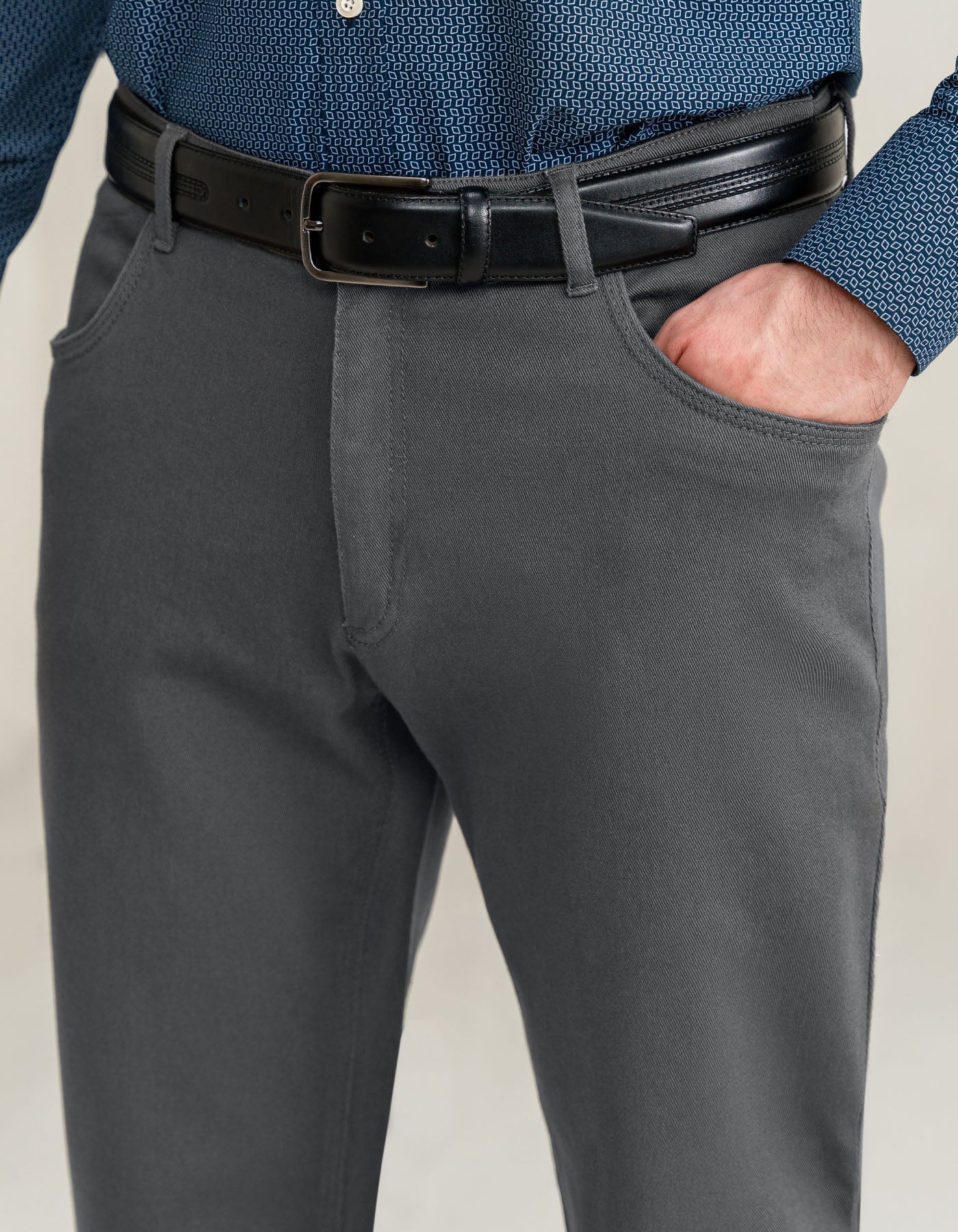 Grey Smart Fit Colour Denim
