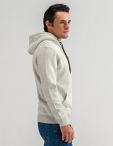 Oatmeal Plain Pullover Fleece Hoodie