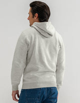 Oatmeal Plain Pullover Fleece Hoodie