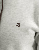 Oatmeal Plain Pullover Fleece Hoodie