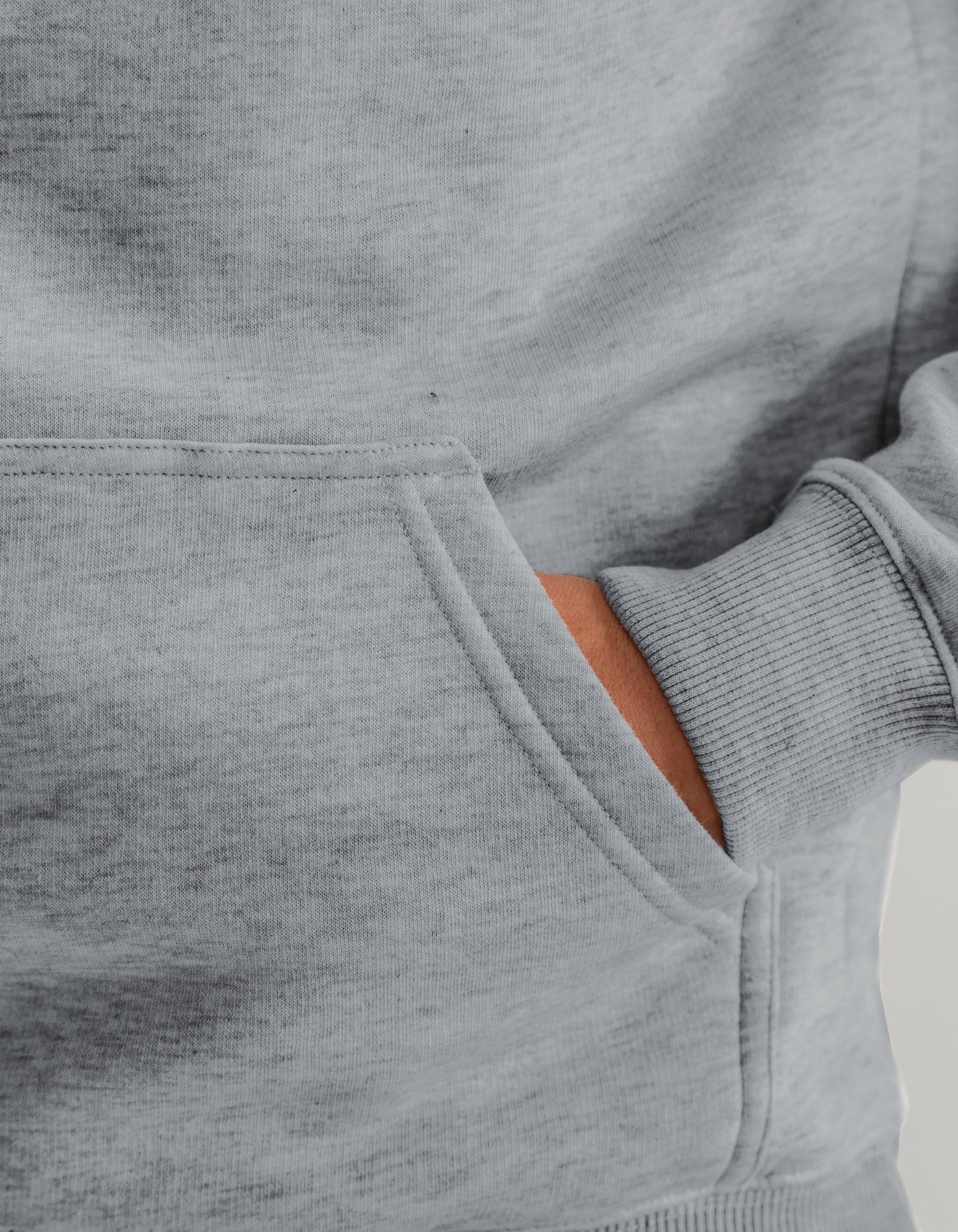 Heather Grey Pullover Fleece Hoodie
