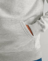 Oatmeal Plain Pullover Fleece Hoodie