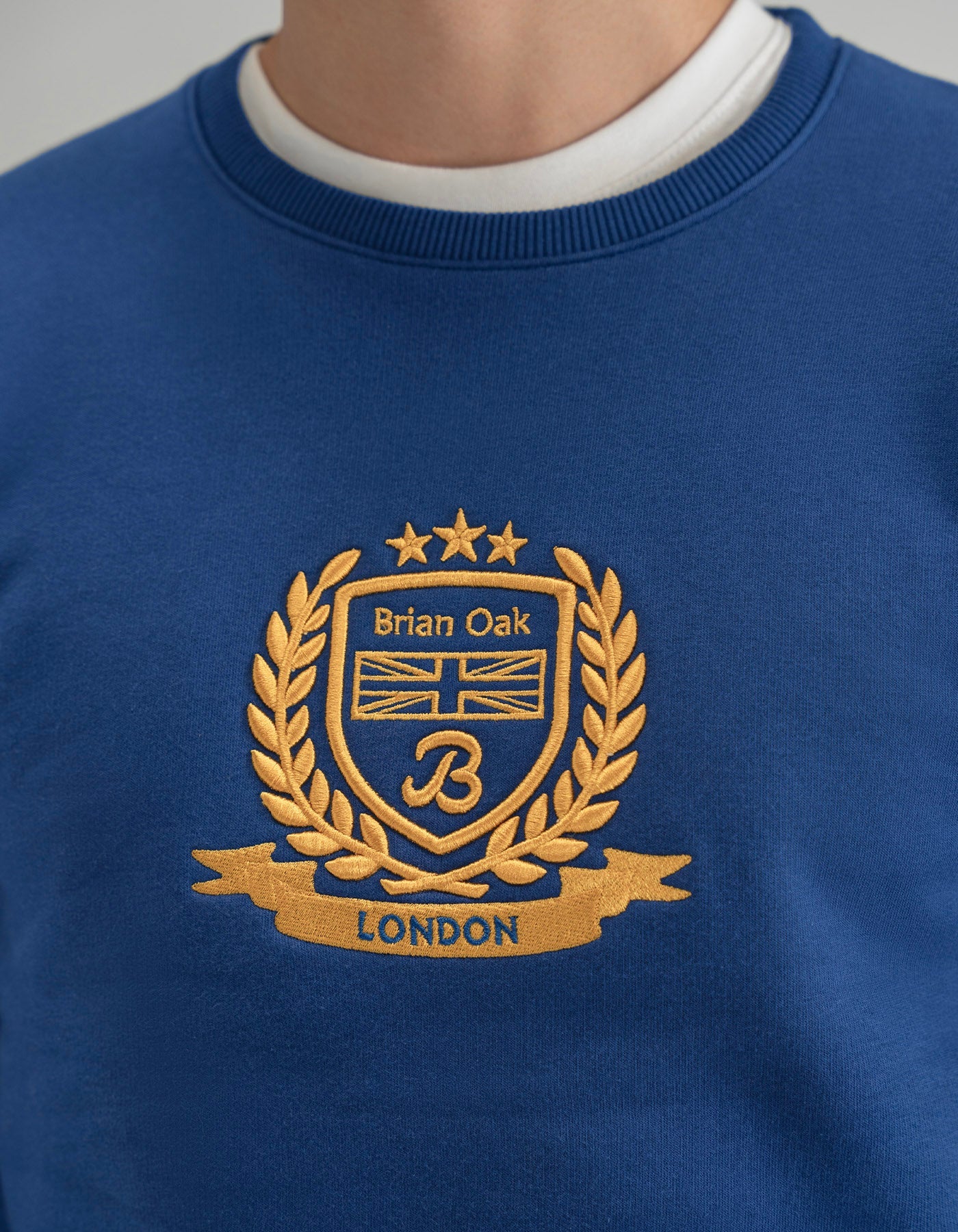 Medium Blue Embroidered Sweatshirt