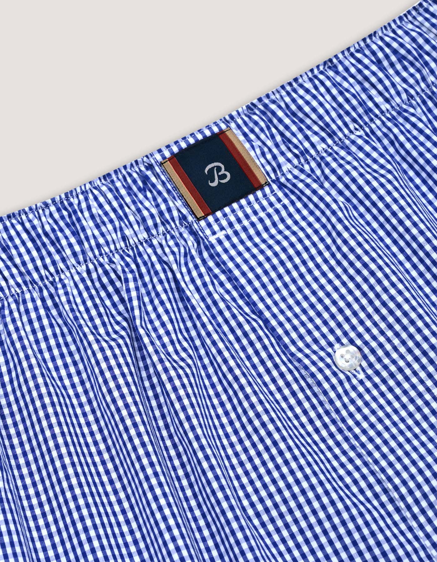 Royal Blue Woven Check Boxer