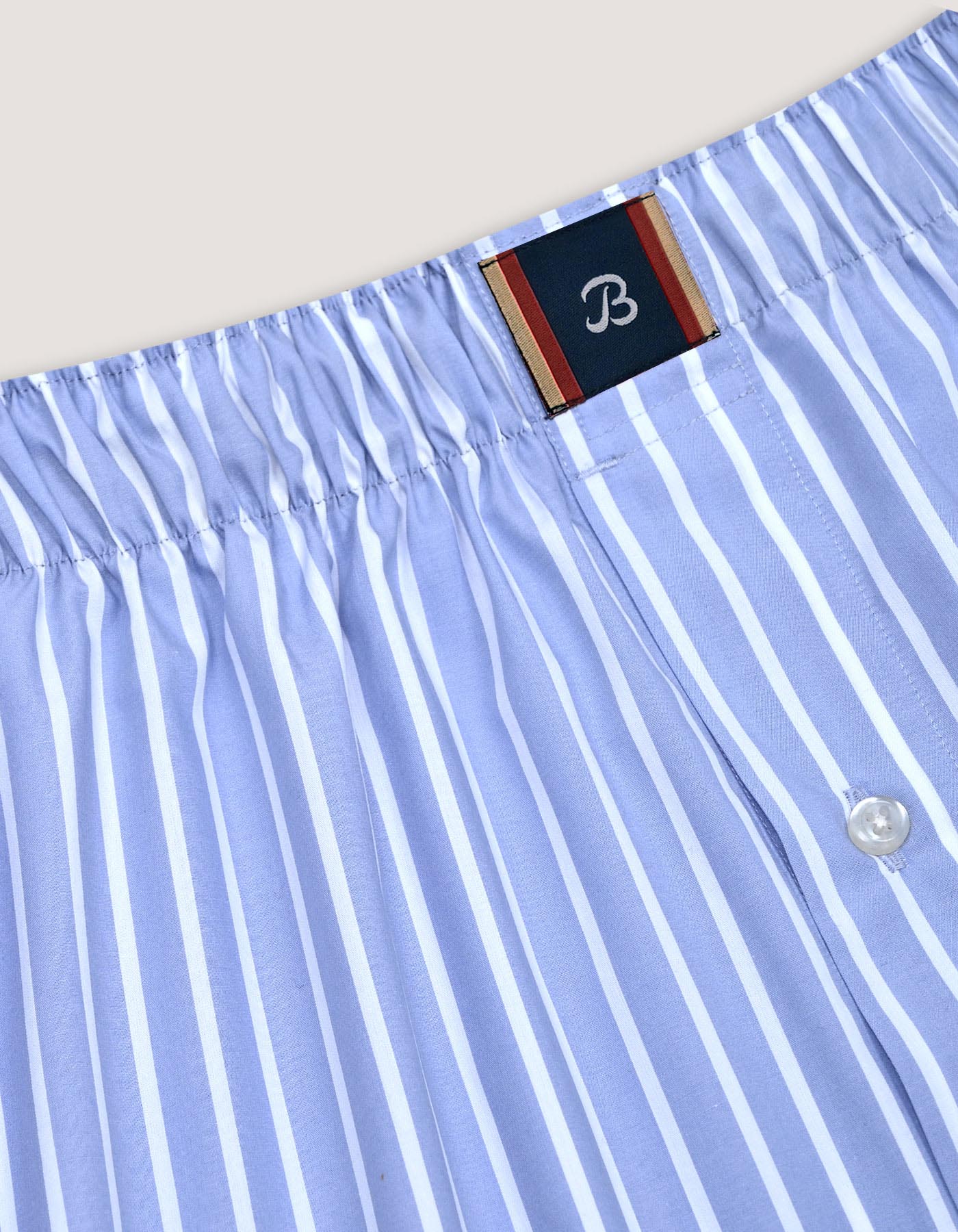 Sky Blue Striped Woven Boxer