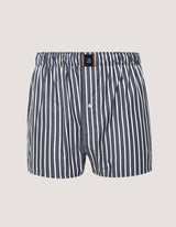 Charcoal Grey Striped Cotton Boxer