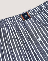 Charcoal Grey Striped Cotton Boxer