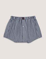 Charcoal Grey Striped Cotton Boxer