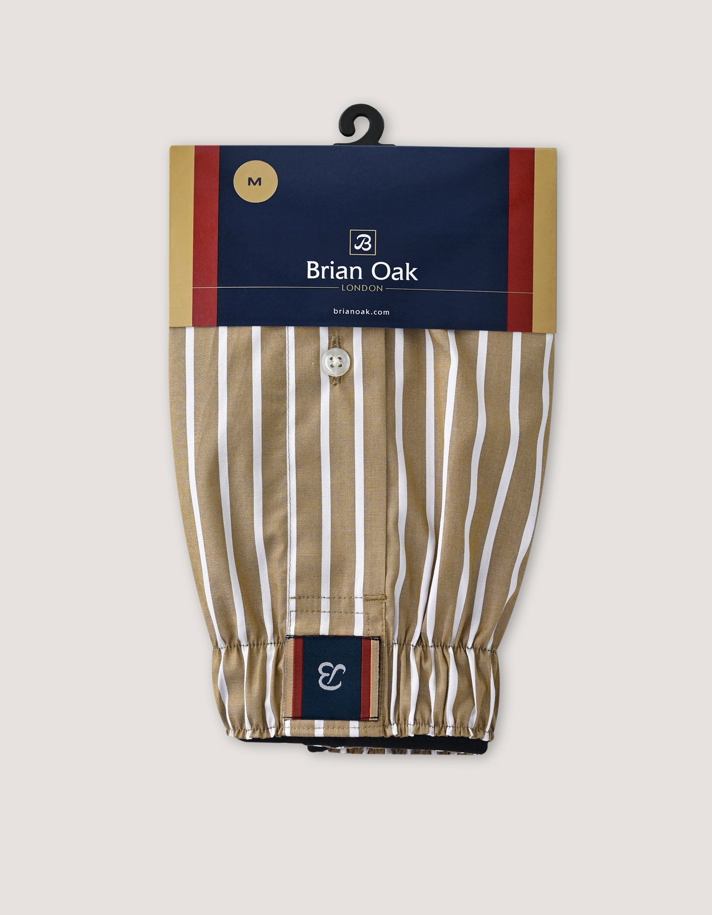 Light Brown Striped Woven Boxer