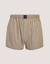 Light Brown Striped Woven Boxer