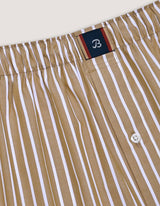 Light Brown Striped Woven Boxer