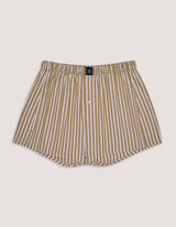 Light Brown Striped Woven Boxer