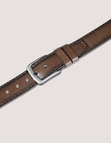 Dark Tan Casual Leather Belt