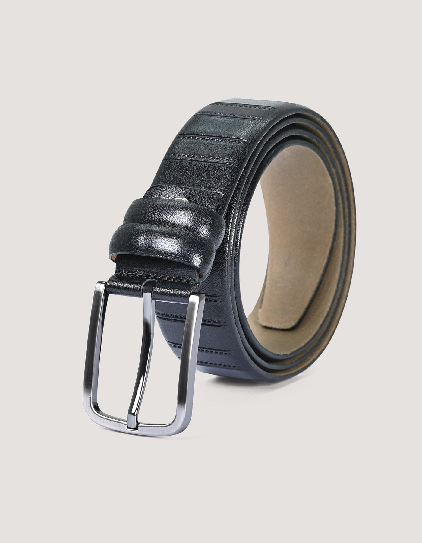 Formal Black Leather Belt