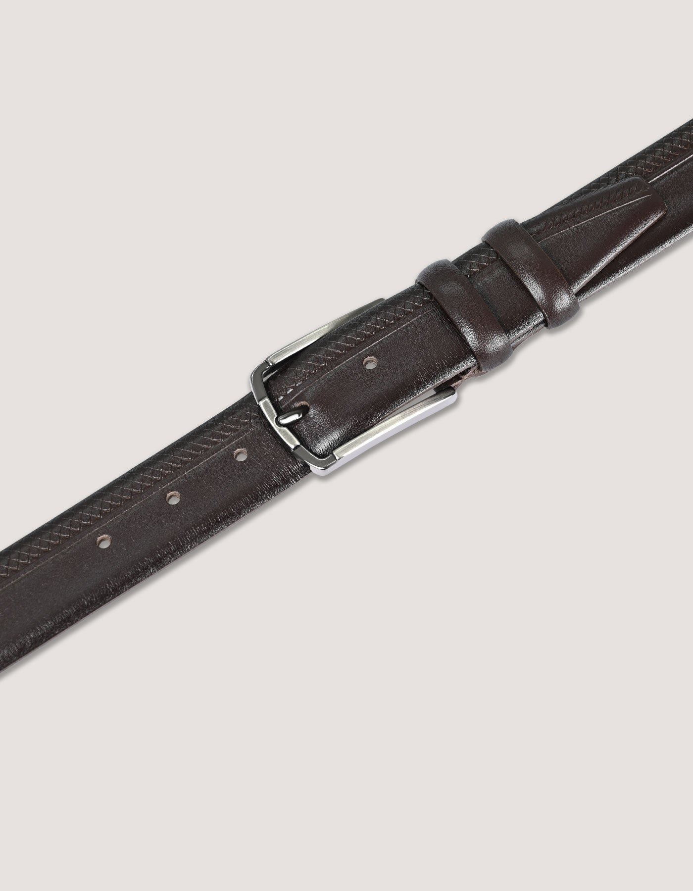 Dark Brown Textured Chino Belt
