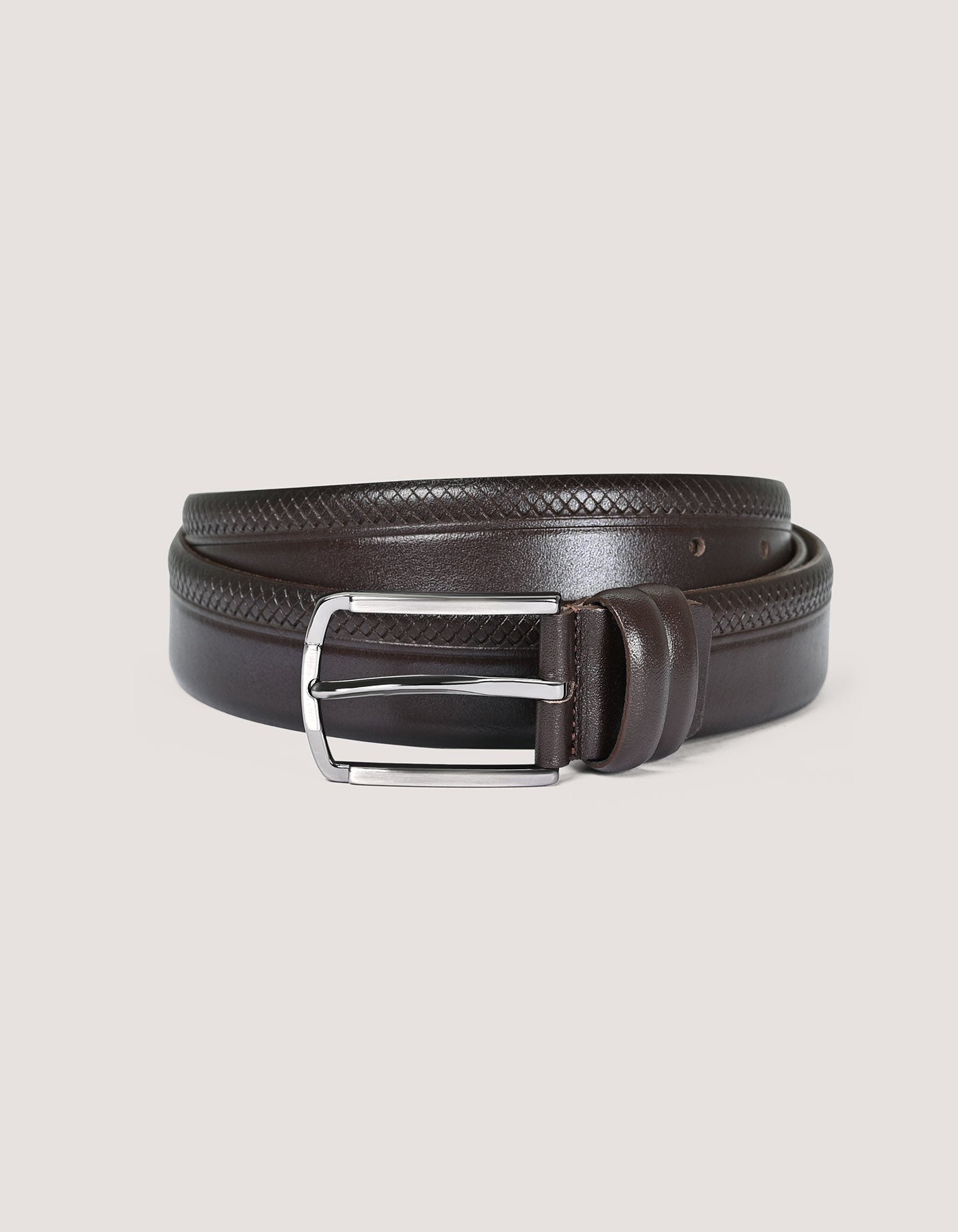 Dark Brown Textured Chino Belt