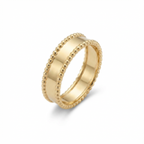 Beaded Edge Classic Gold Band