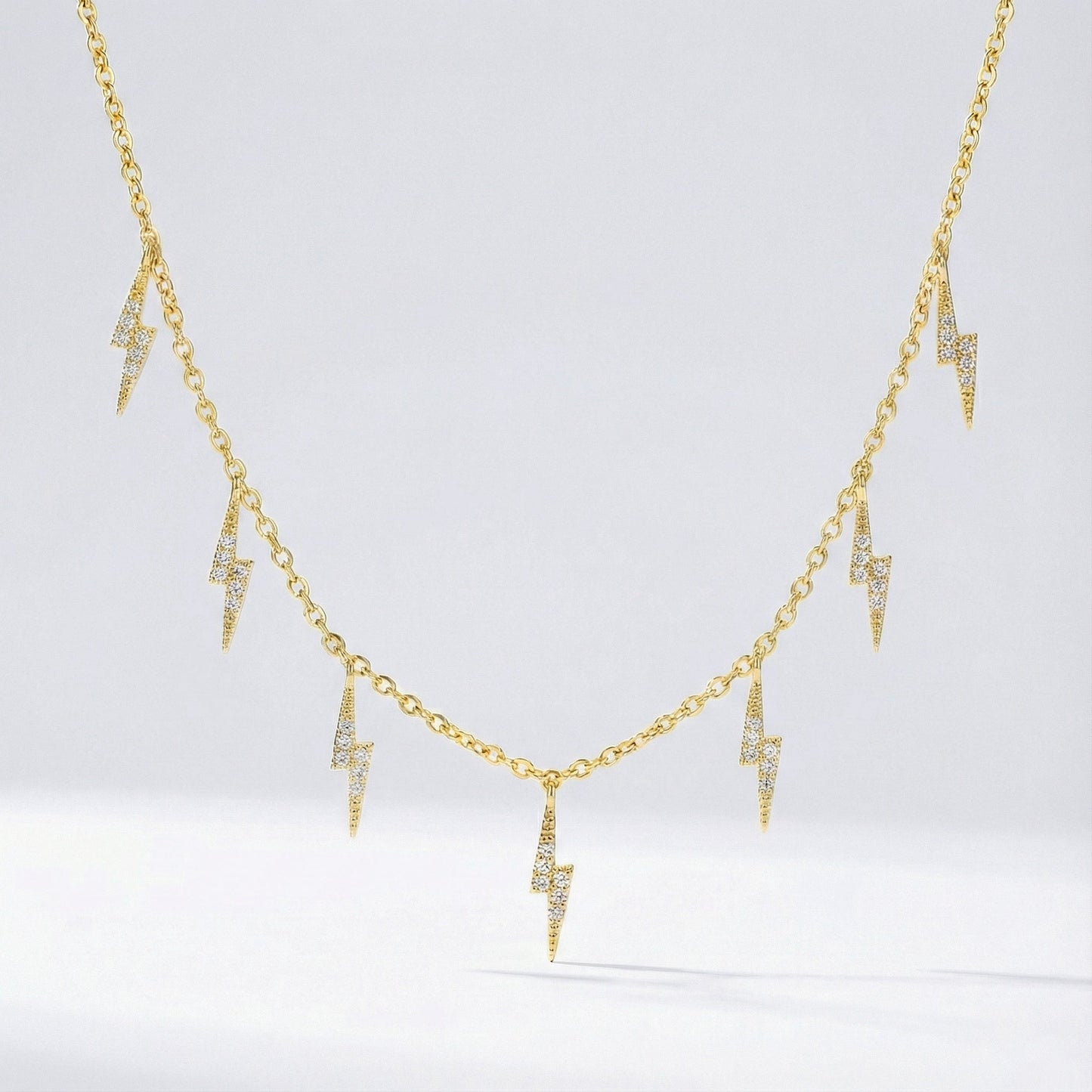 Beau Lightning Necklace | 14K Gold Plated