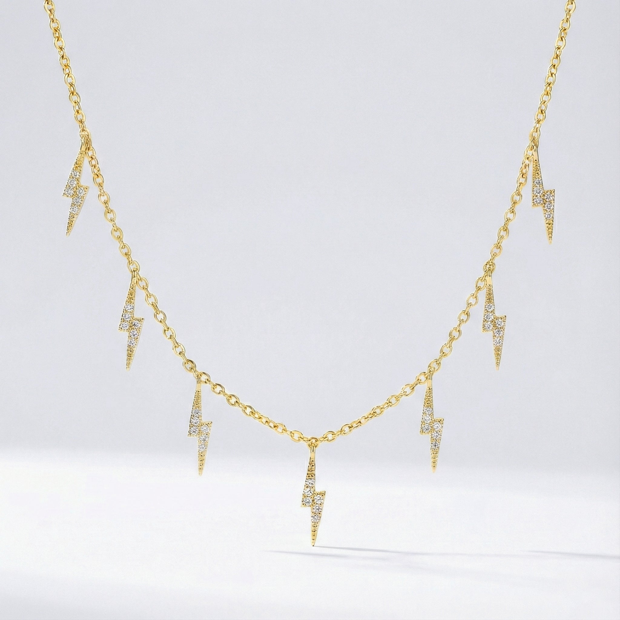 Beau Lightning Necklace | 14K Gold Plated