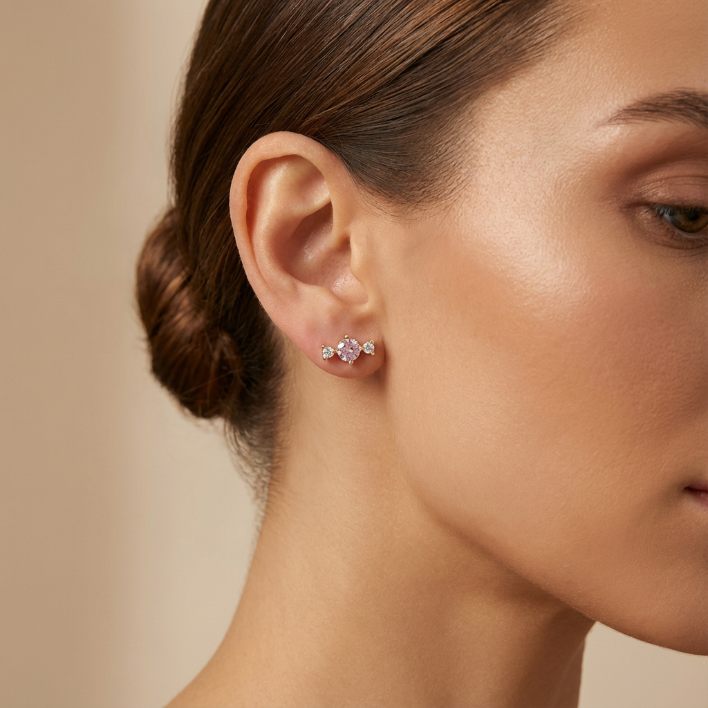 Blush Radiance Trio Earrings