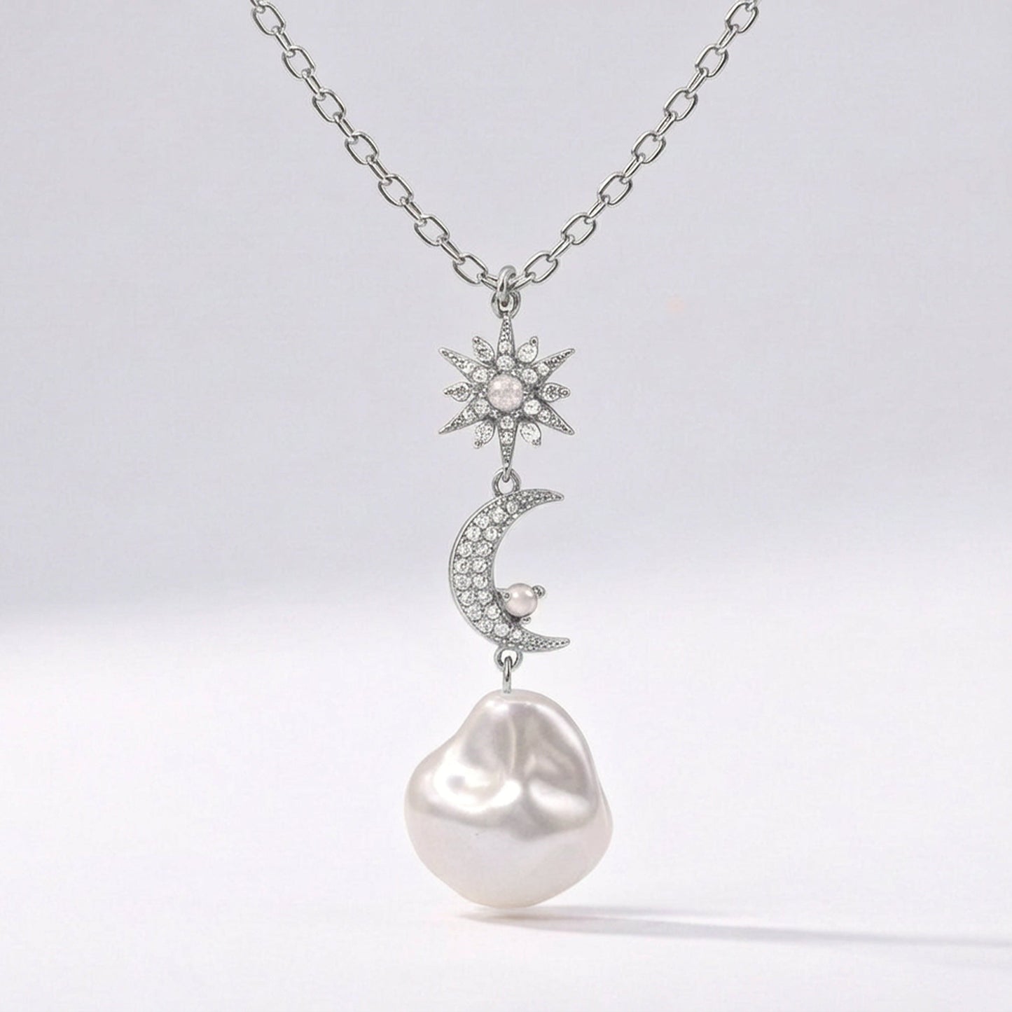 Bronte Pearl Drop Necklace | 925 Sterling Silver