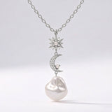 Bronte Pearl Drop Necklace | 925 Sterling Silver