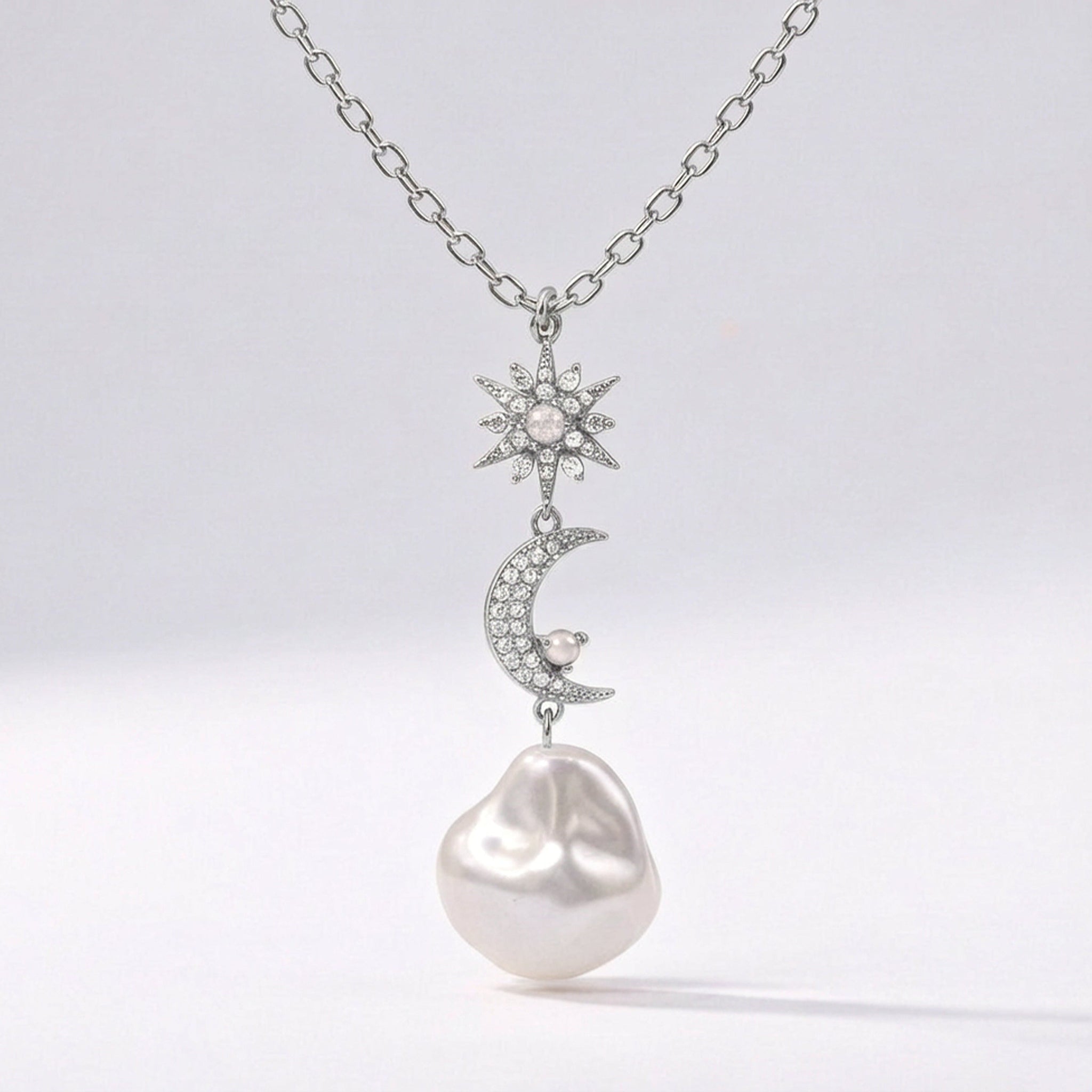 Bronte Pearl Drop Necklace | 925 Sterling Silver