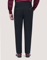 Plain Black Twill Chino Trouser