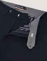 Plain Black Twill Chino Trouser