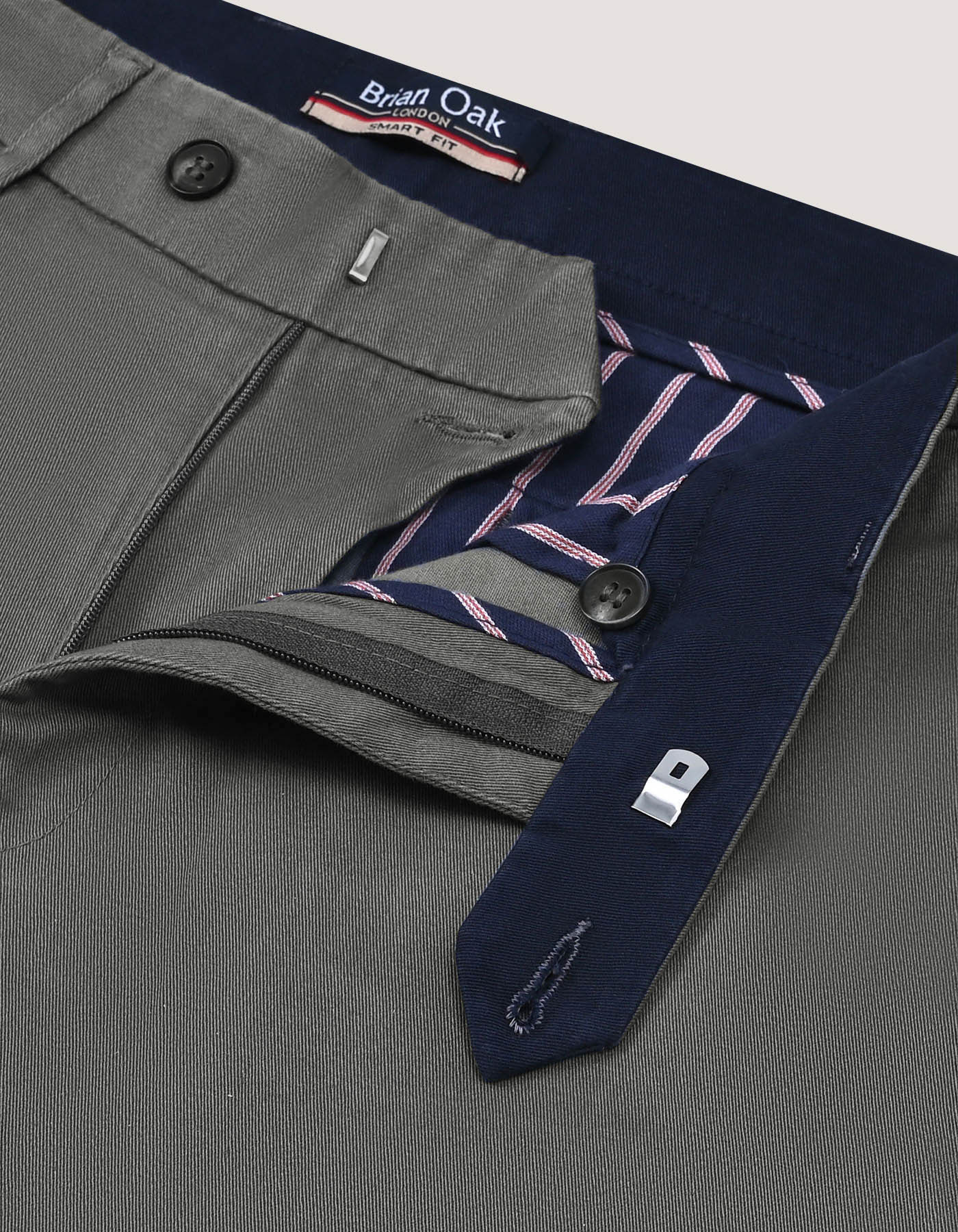 Smart Fit Grey Chino Trouser