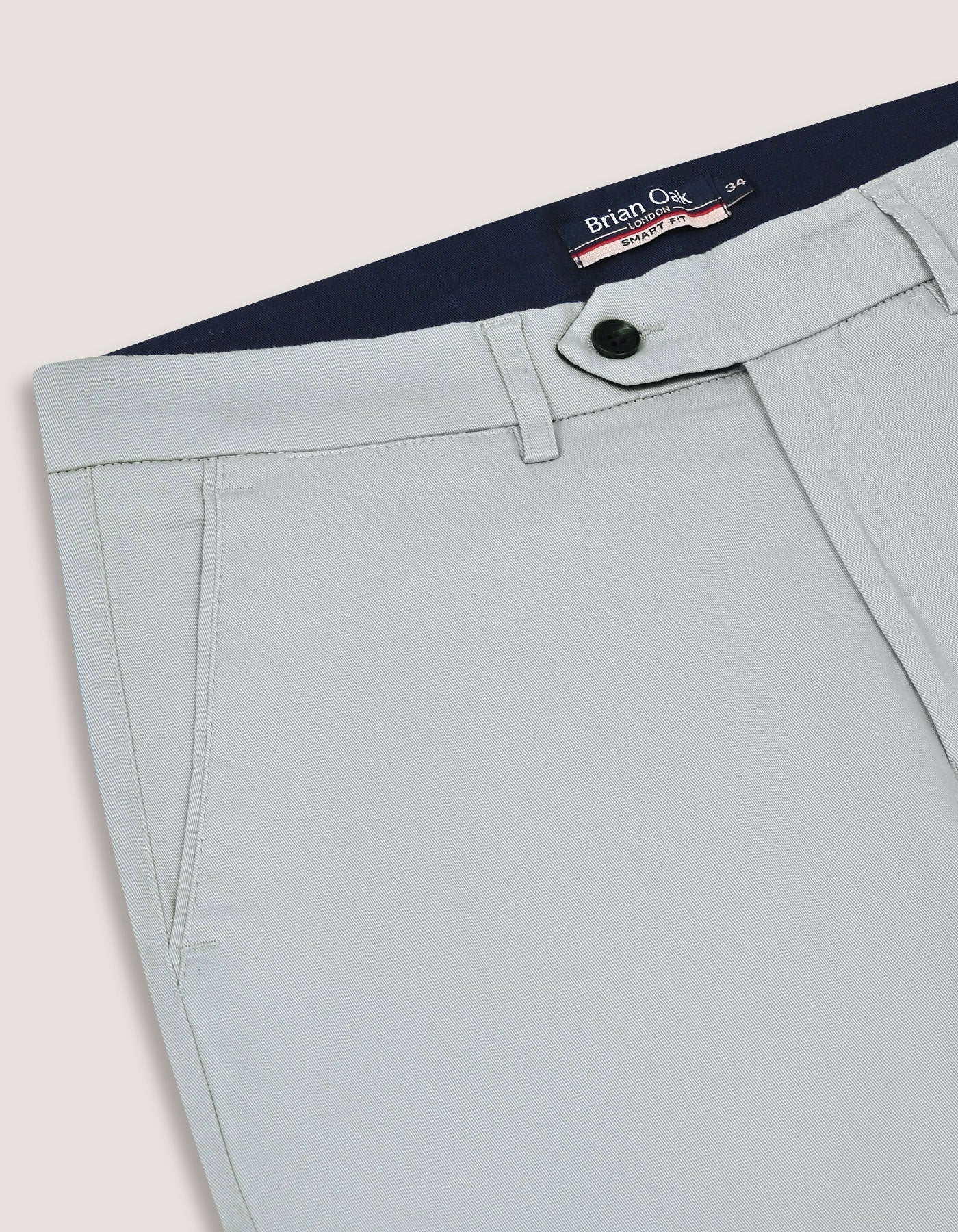 Silver Easy Care Chino Trouser