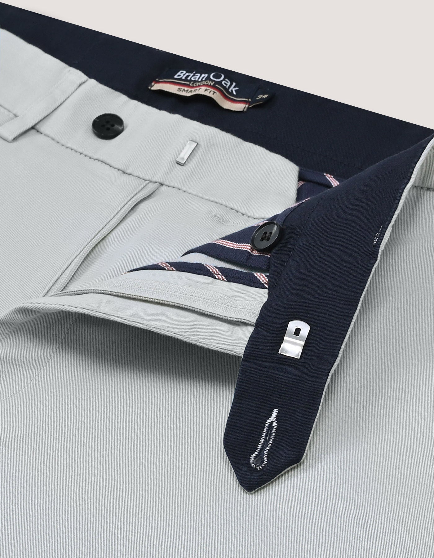 Silver Easy Care Chino Trouser