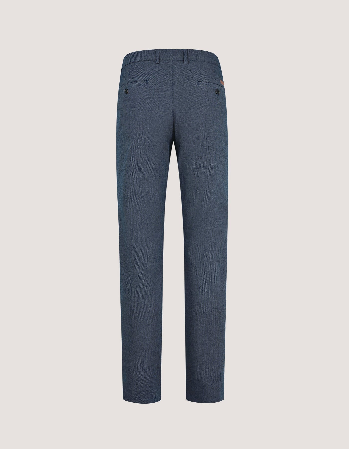 Blue Textured Chino Trouser