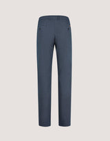 Blue Textured Chino Trouser