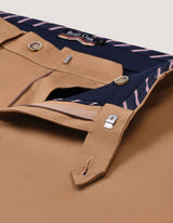Camel Smart Fit Textured Chino Trouser